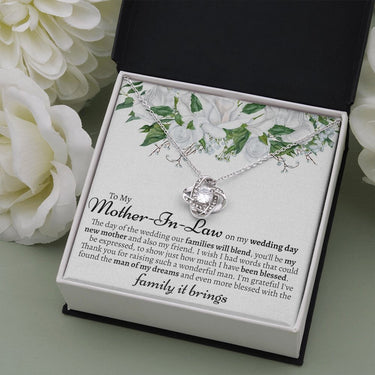 Mother In Law Wedding Day Love Knot Necklace - Love You This Much